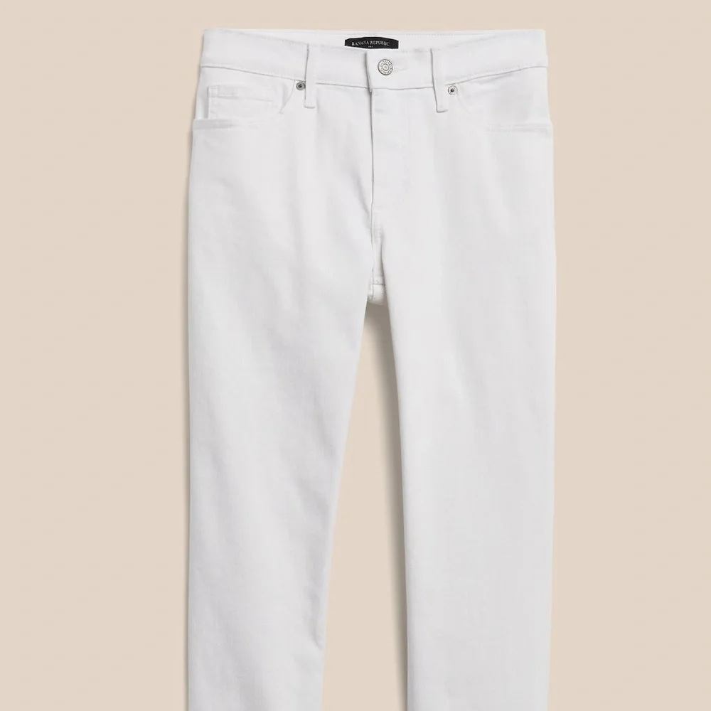 Banana Republic Girlfriend Jeans White, sz. 10 Tall NWT - Picture 4 of 6